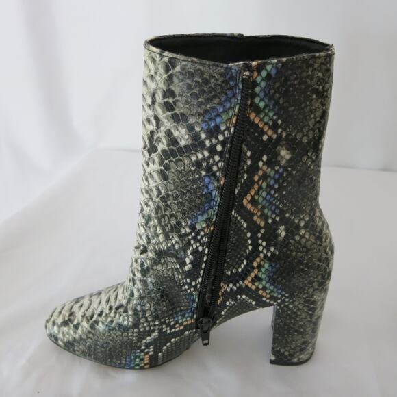 CHINESE LAUNDRY *NEW* KORALINE BOOT Mid Calf Size 6.5 Snakeskin Black Multi - Picture 4 of 13